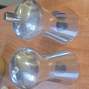 Stainless Steel Salt and Pepper Shakers Nambé Studio.